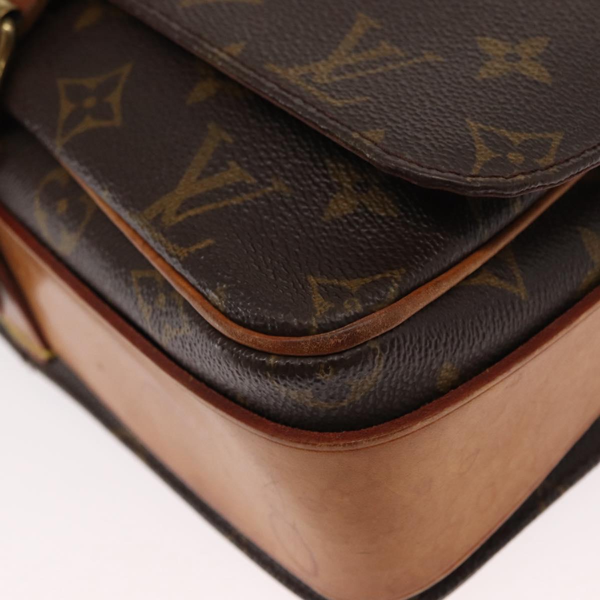 LOUIS VUITTON Monogram Cartouchiere GM Shoulder Bag M51252 LV Auth BA8113