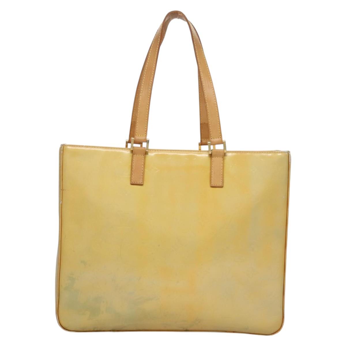 LOUIS VUITTON Monogram Vernis Columbus Tote Bag Gris M91028 LV Auth BA812