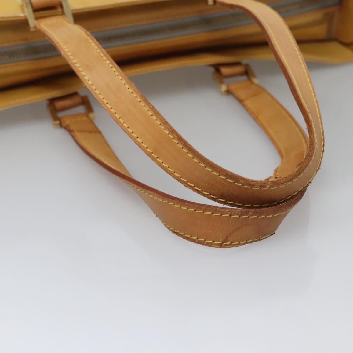 LOUIS VUITTON Monogram Vernis Columbus Tote Bag Gris M91028 LV Auth BA812