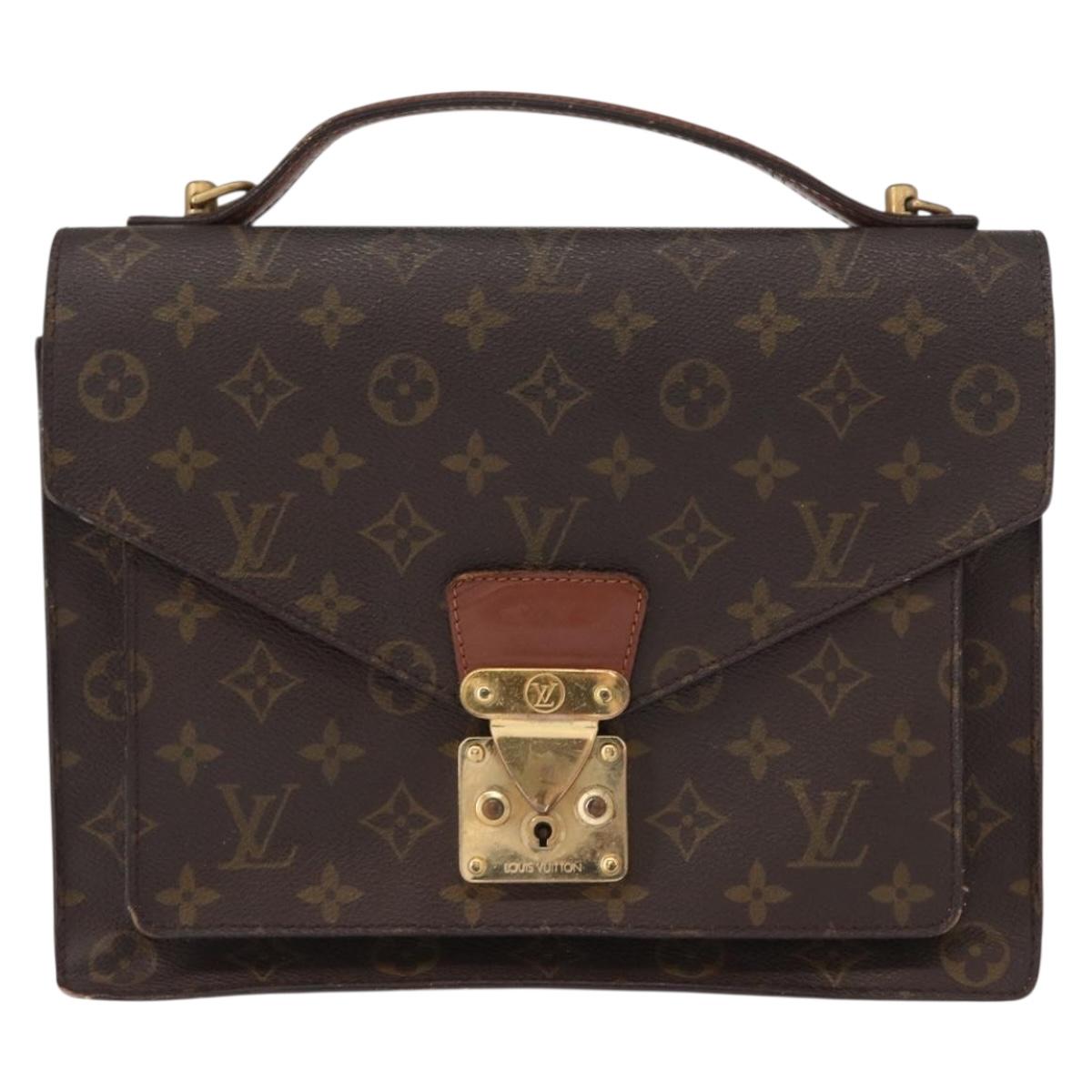LOUIS VUITTON Monogram Monceau 28 Hand Bag M51185 LV Auth BA8123