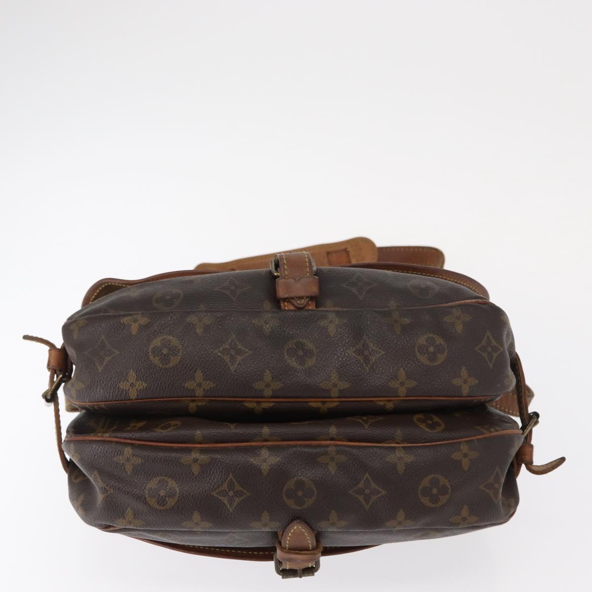LOUIS VUITTON Monogram Saumur 30 Shoulder Bag M42256 LV Auth BA8124