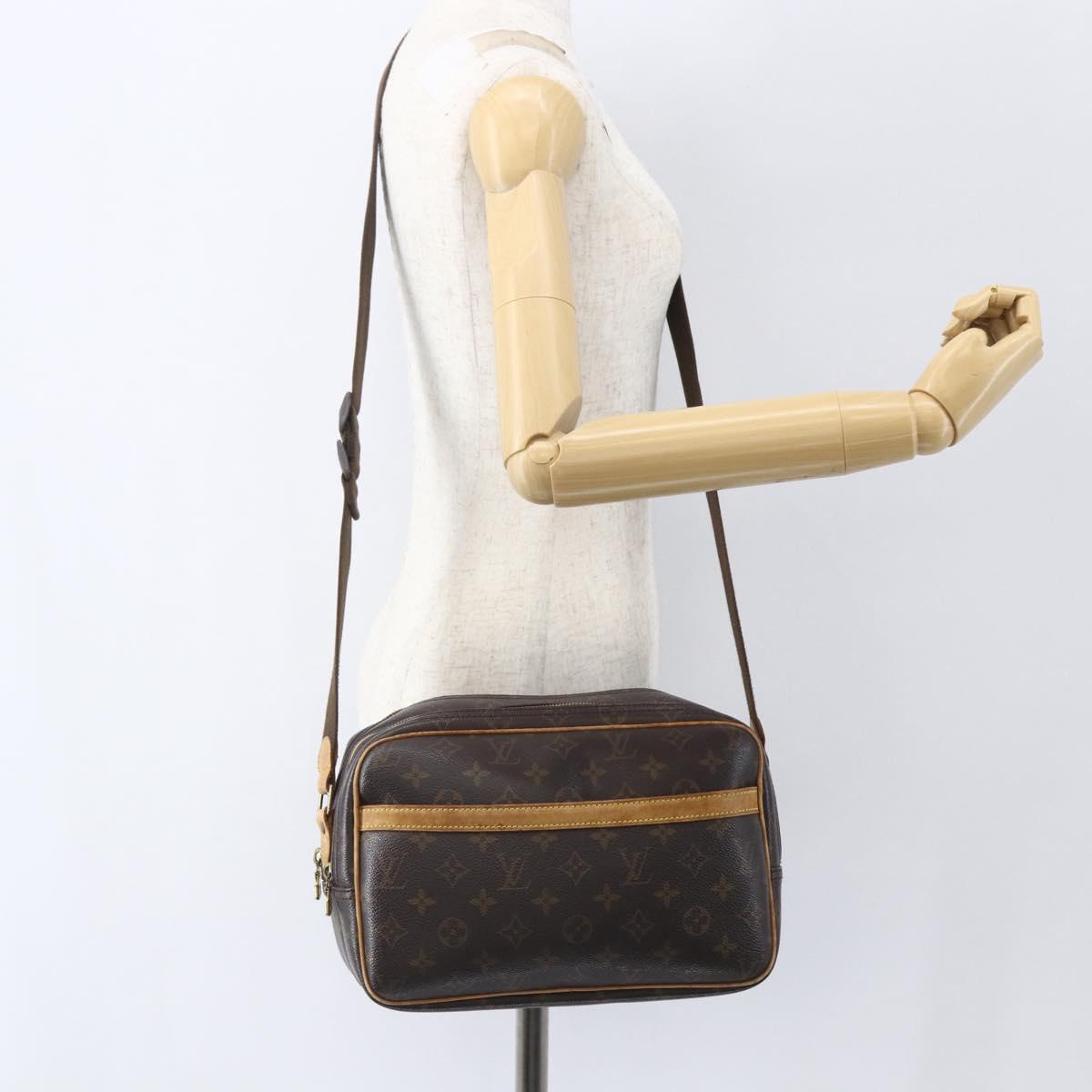 LOUIS VUITTON Monogram Reporter PM Shoulder Bag M45254 LV Auth BA8126