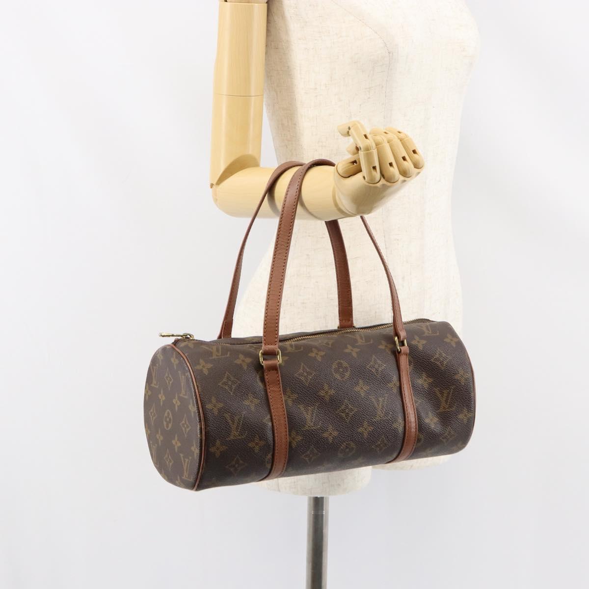 LOUIS VUITTON Monogram Papillon 30 Hand Bag M51385 LV Auth BA8131