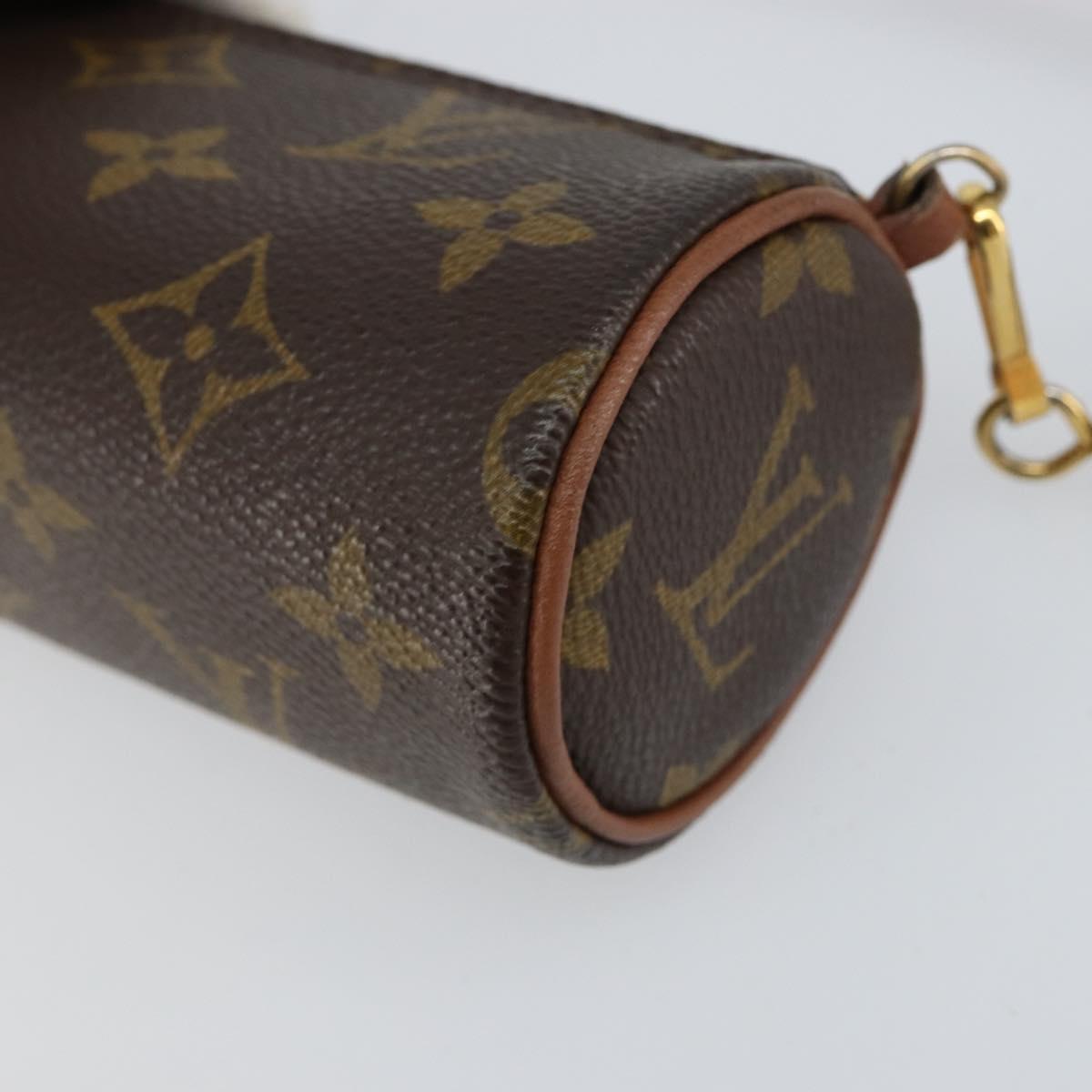 LOUIS VUITTON Monogram Papillon Pouch LV Auth BA8132