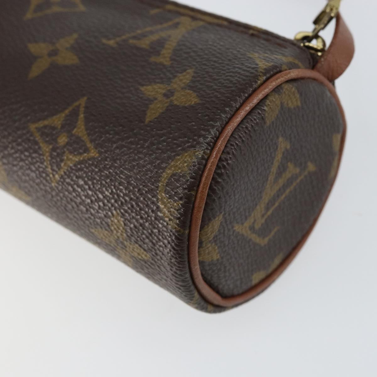 LOUIS VUITTON Monogram Papillon Pouch LV Auth BA8132