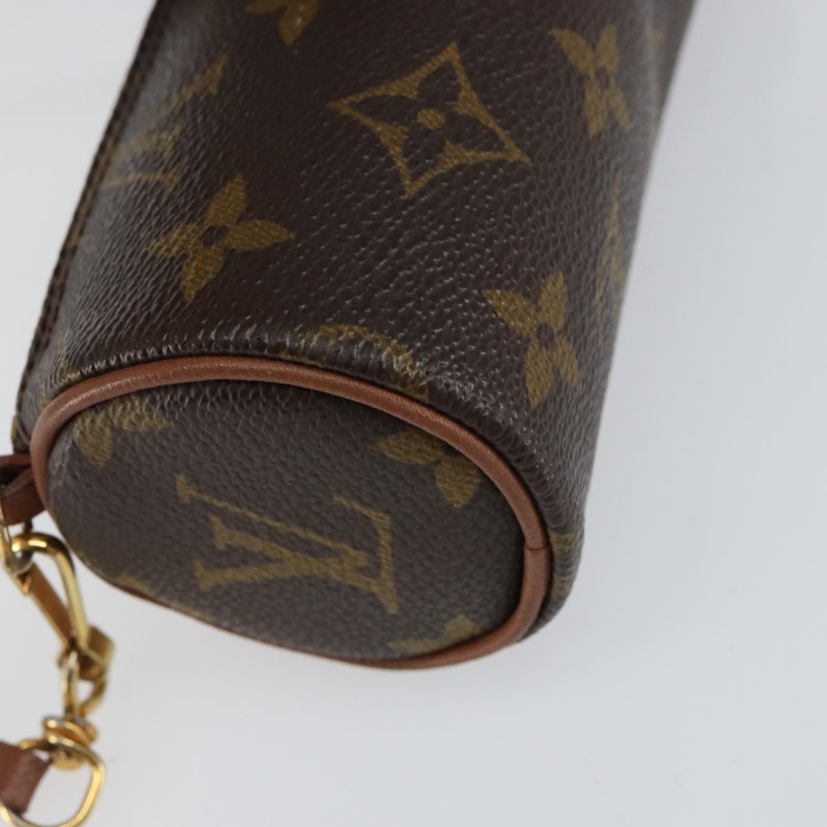 LOUIS VUITTON Monogram Papillon Pouch LV Auth BA8132