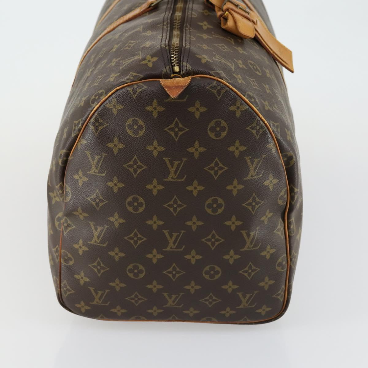 LOUIS VUITTON Monogram Keepall 55 Boston Bag M41424 LV Auth BA8136