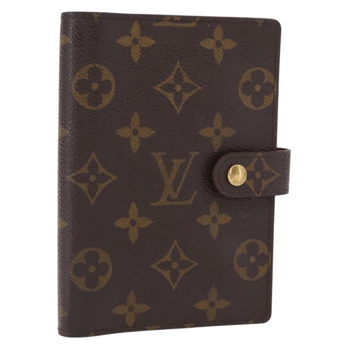 LOUIS VUITTON Monogram Agenda PM Day Planner Cover R20005 LV Auth BA8138