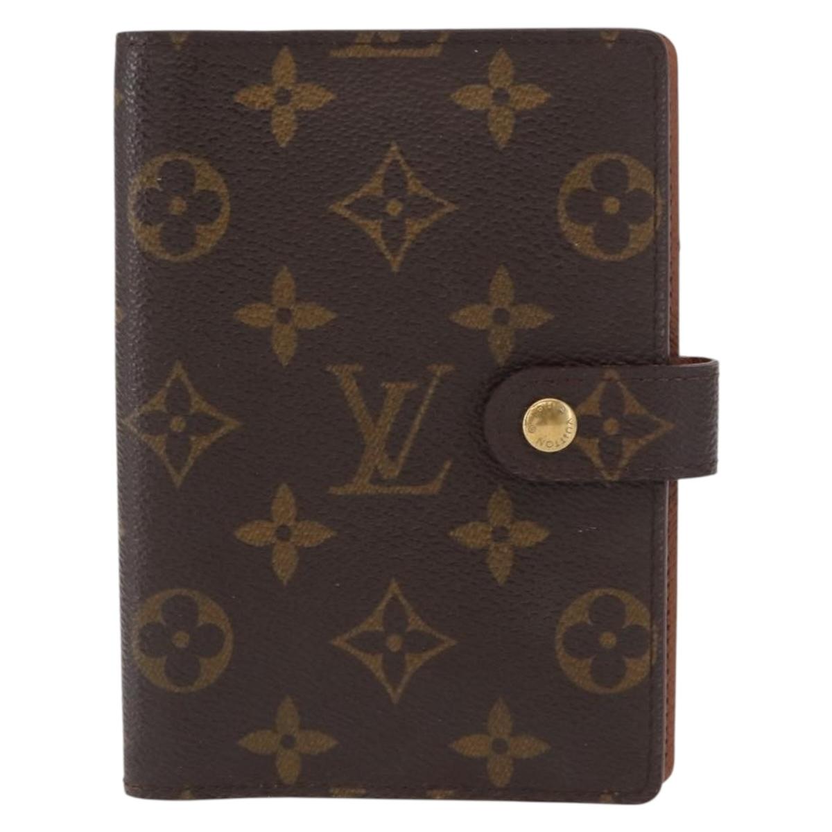 LOUIS VUITTON Monogram Agenda PM Day Planner Cover R20005 LV Auth BA8138