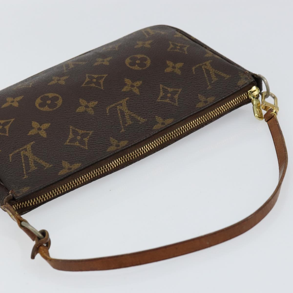 LOUIS VUITTON Monogram Pochette Accessoires Pouch M51980 LV Auth BA8143