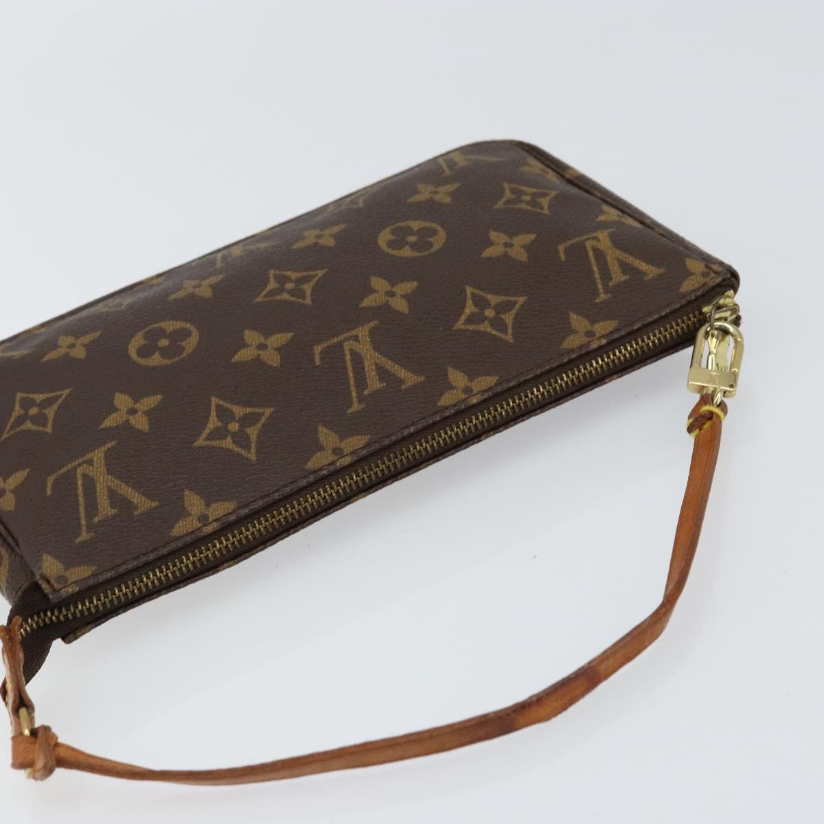 LOUIS VUITTON Monogram Pochette Accessoires Pouch M51980 LV Auth BA8144