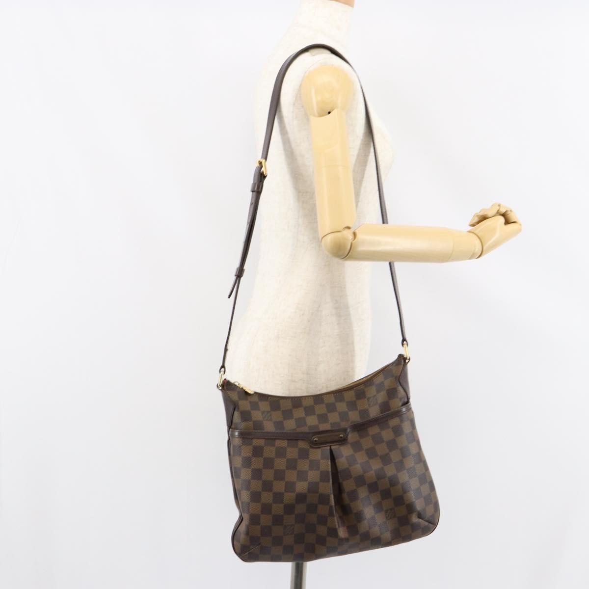 LOUIS VUITTON Damier Ebene Bloomsbury GM Shoulder Bag N42250 LV Auth BA8148