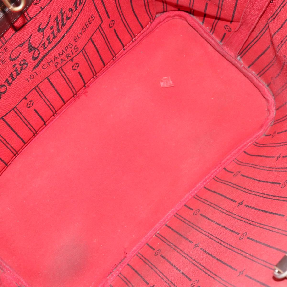 LOUIS VUITTON Damier Ebene Neverfull MM Tote Bag N51105 LV Auth BA8149