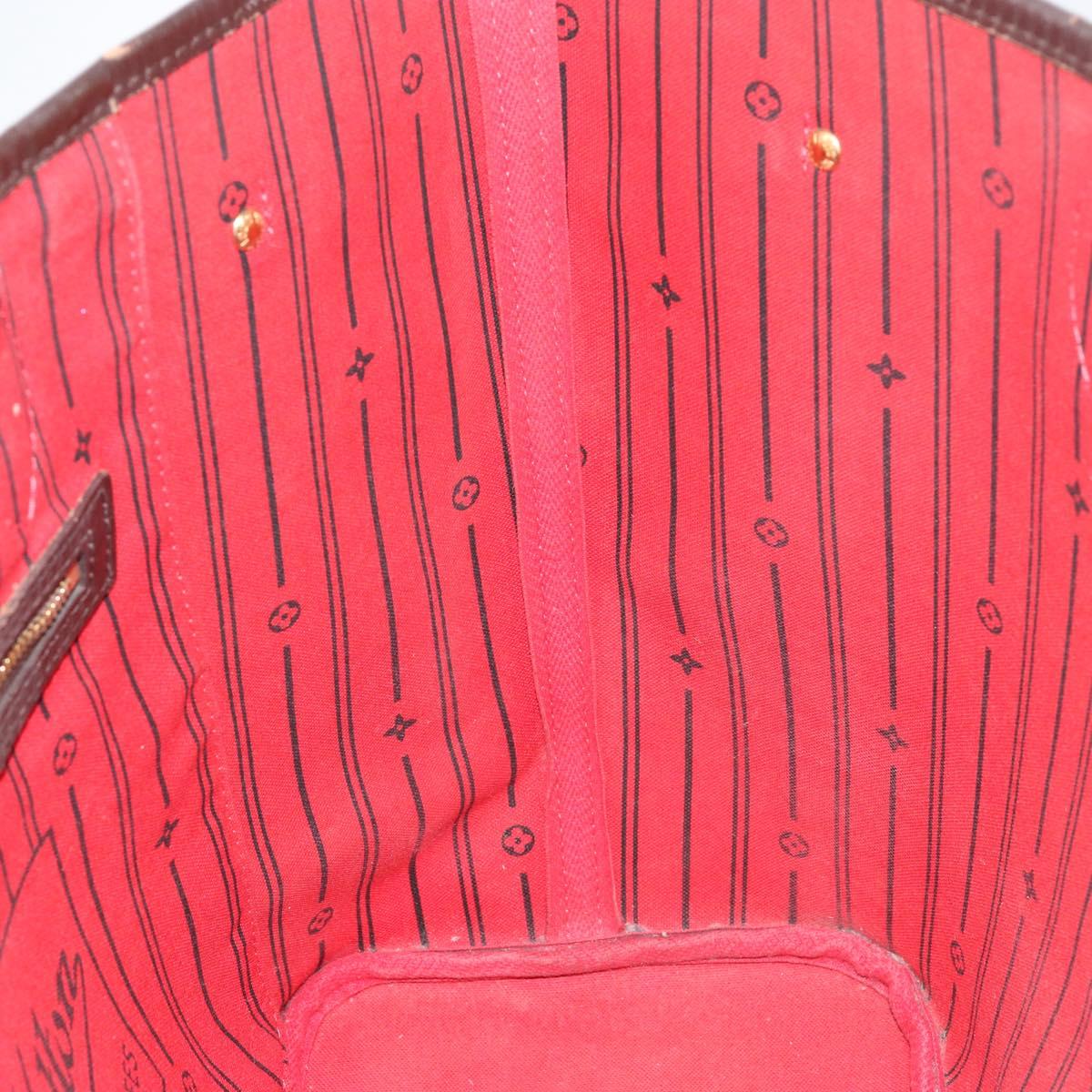 LOUIS VUITTON Damier Ebene Neverfull MM Tote Bag N51105 LV Auth BA8149