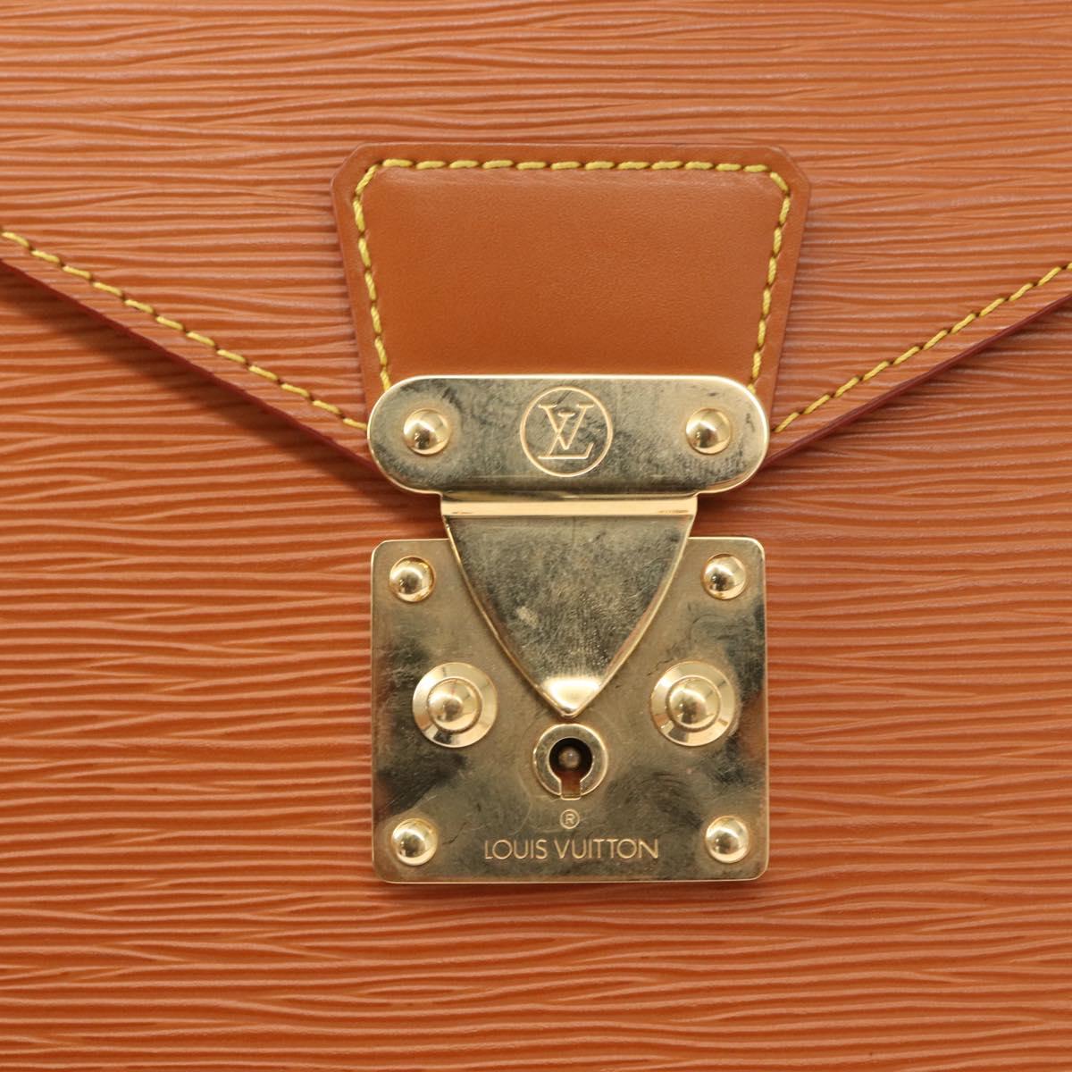 LOUIS VUITTON Epi Serviette Conseiller Briefcase Zipangu Gold M54428 Auth BA8150