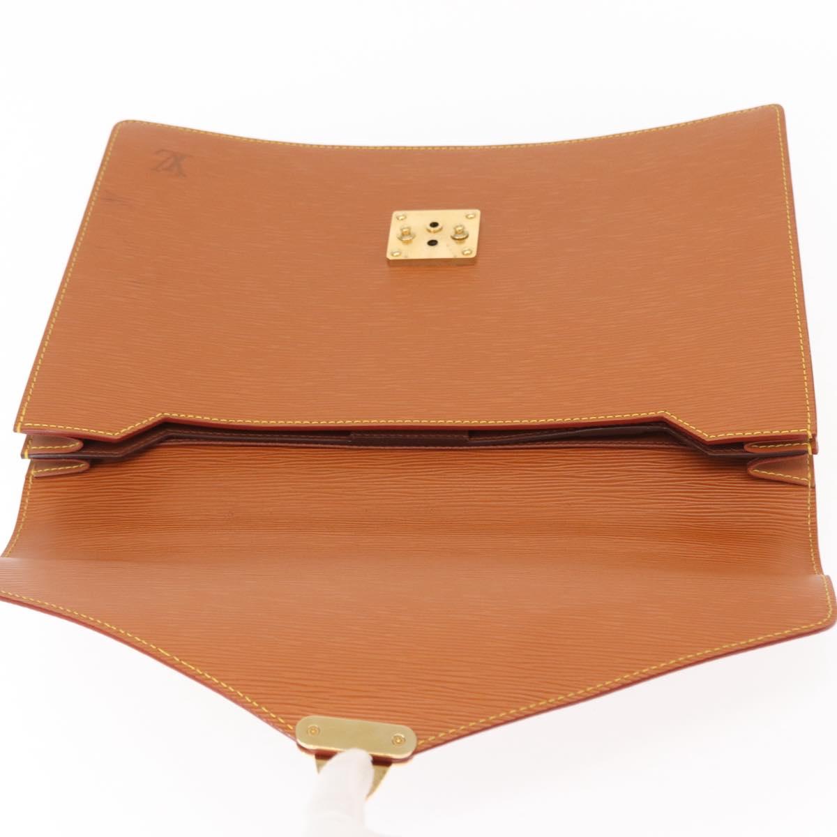 LOUIS VUITTON Epi Serviette Conseiller Briefcase Zipangu Gold M54428 Auth BA8150