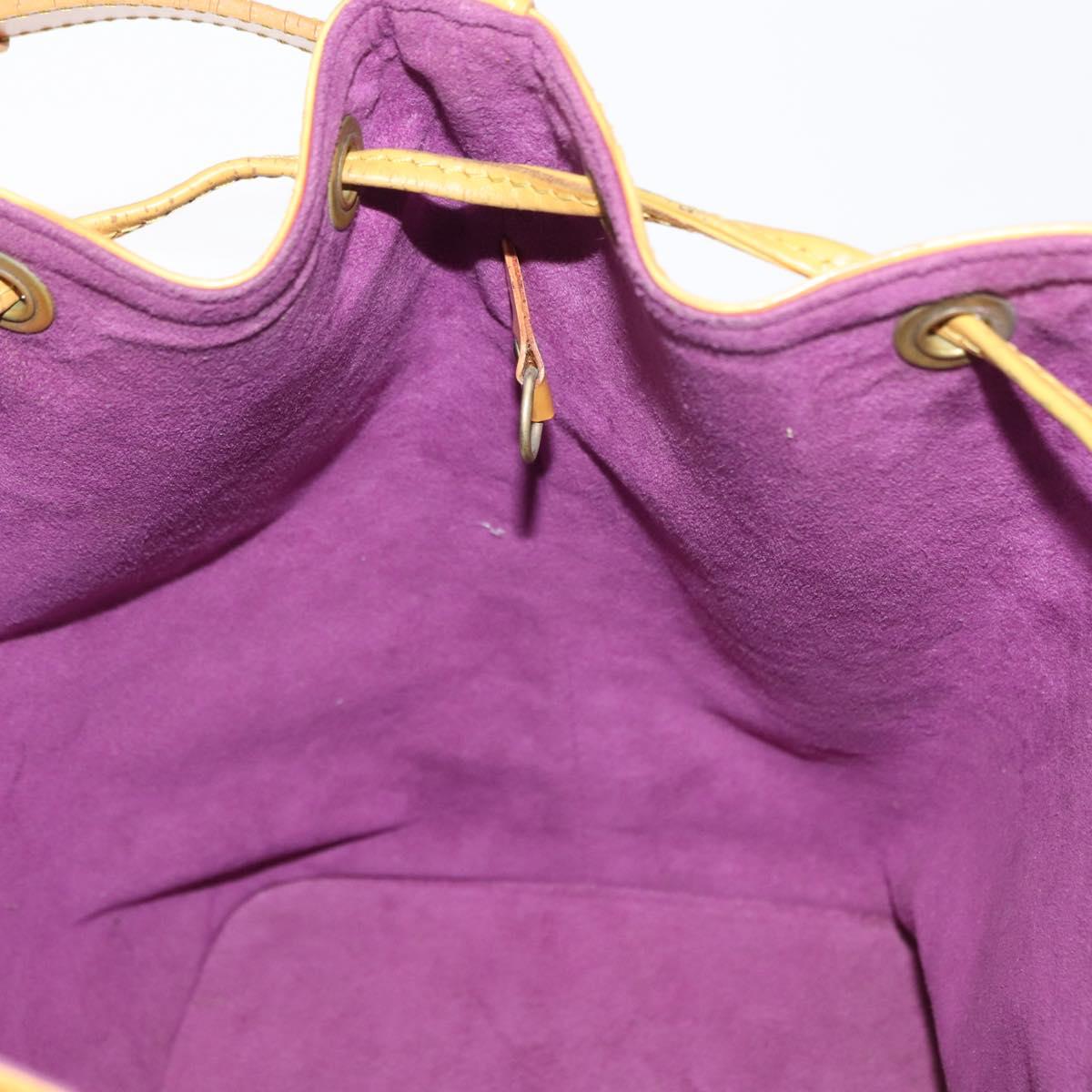 LOUIS VUITTON Epi Petit Noe Shoulder Bag Yellow M44109 LV Auth BA8154