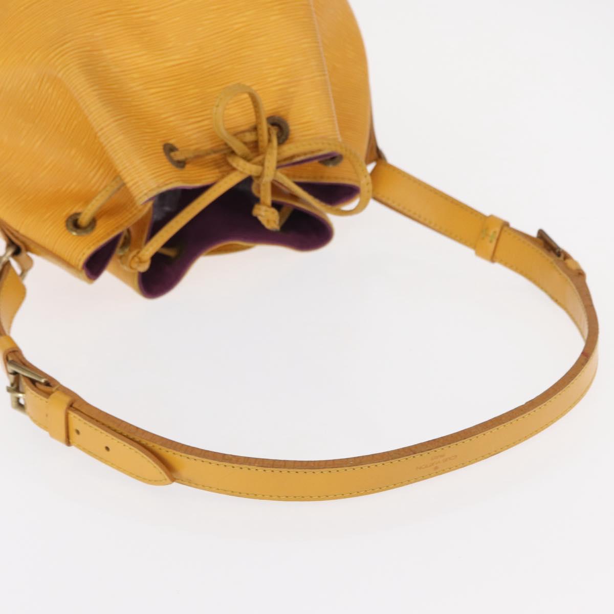 LOUIS VUITTON Epi Petit Noe Shoulder Bag Yellow M44109 LV Auth BA8154