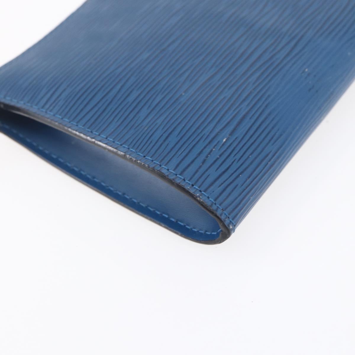 LOUIS VUITTON Epi Pochette Accessoires Pouch Blue M52985 LV Auth BA8155