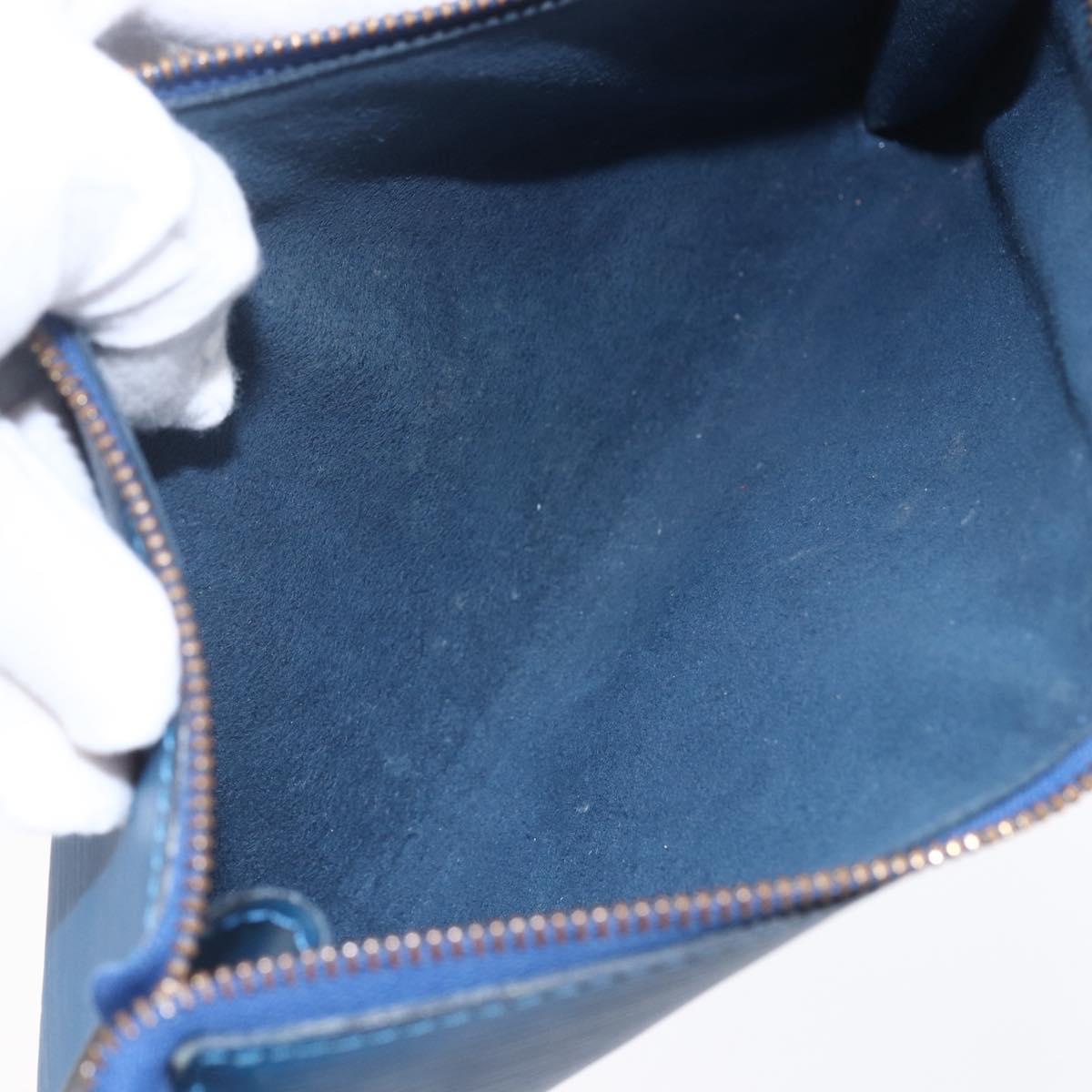 LOUIS VUITTON Epi Pochette Accessoires Pouch Blue M52985 LV Auth BA8155