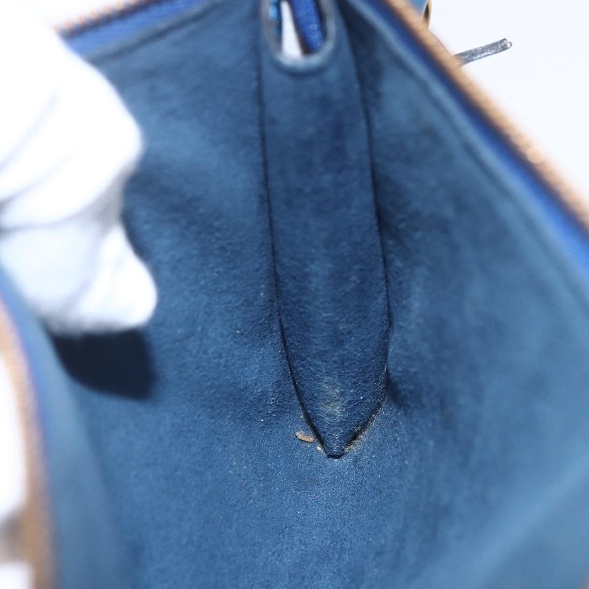 LOUIS VUITTON Epi Pochette Accessoires Pouch Blue M52985 LV Auth BA8155