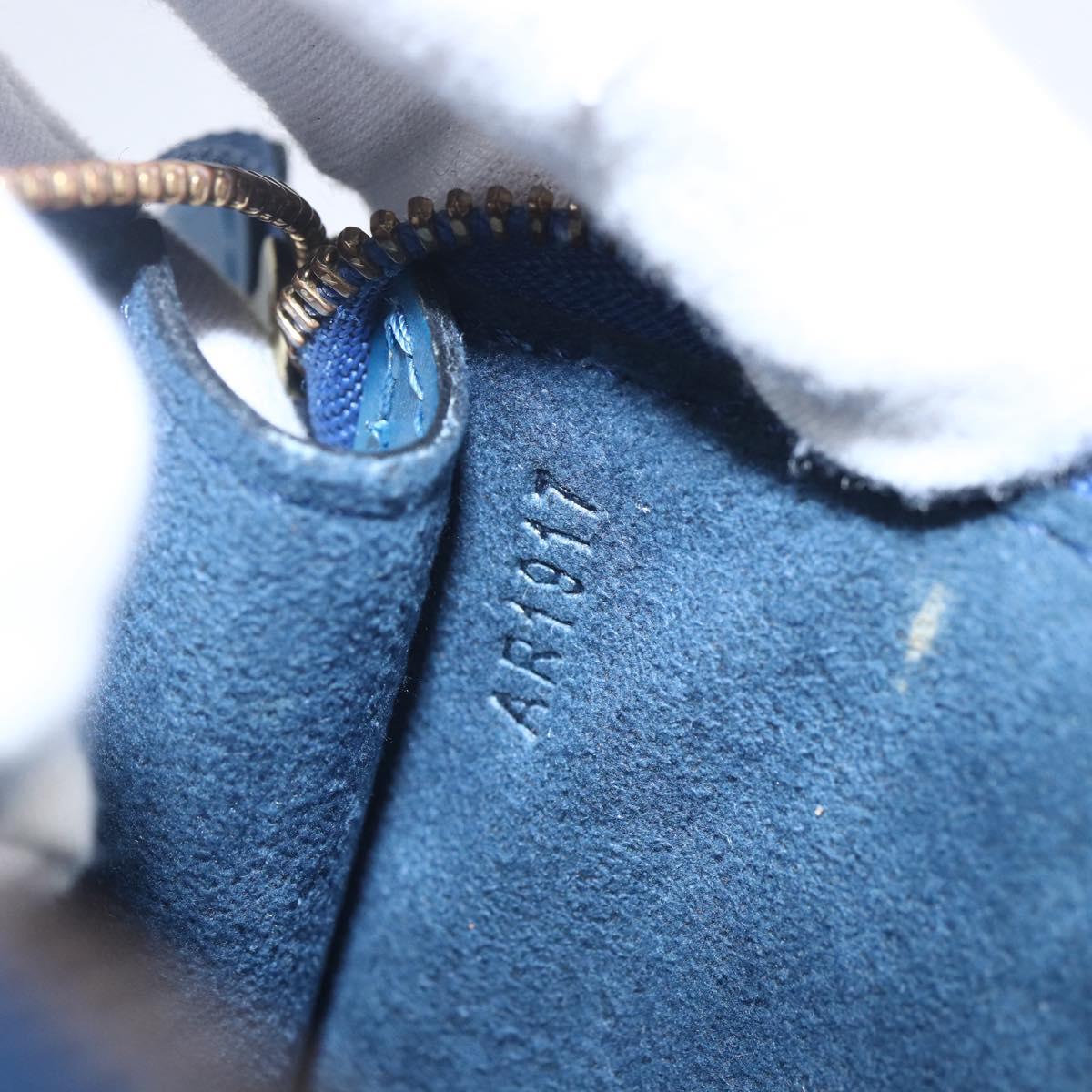 LOUIS VUITTON Epi Pochette Accessoires Pouch Blue M52985 LV Auth BA8155