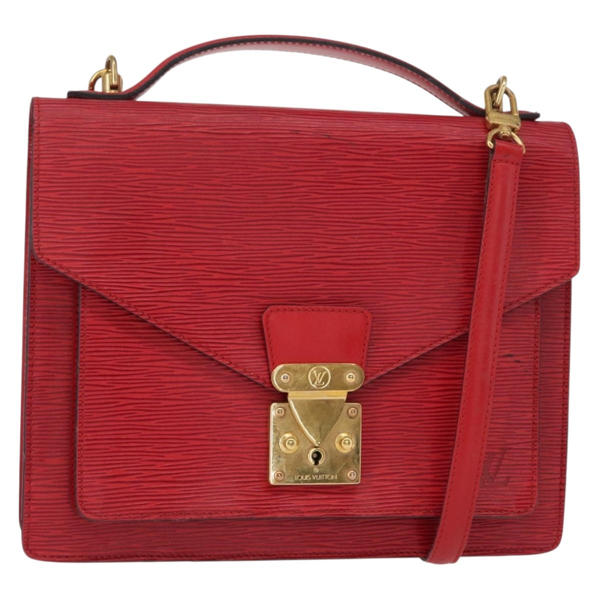 LOUIS VUITTON Epi Monceau 28 Hand Bag Red M40783 LV Auth BA8156