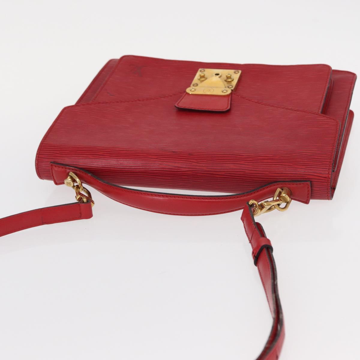 LOUIS VUITTON Epi Monceau 28 Hand Bag Red M40783 LV Auth BA8156