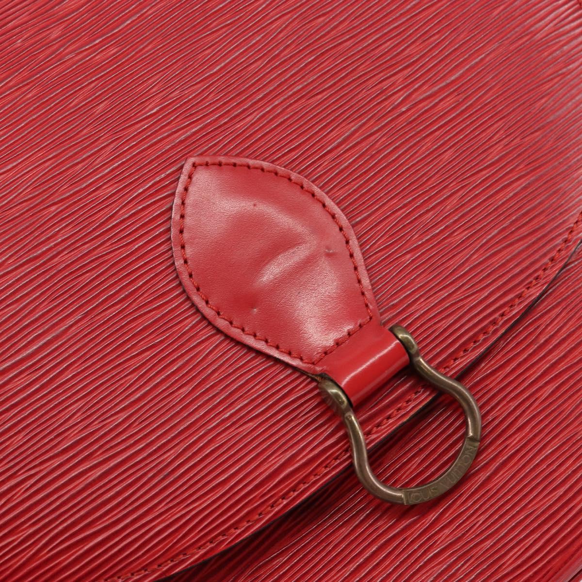 LOUIS VUITTON Epi Saint Cloud GM Shoulder Bag Red M52197 LV Auth BA8157