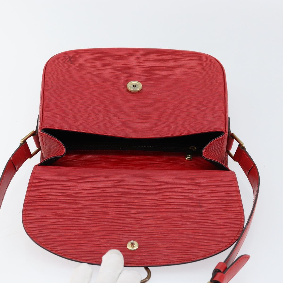 LOUIS VUITTON Epi Saint Cloud GM Shoulder Bag Red M52197 LV Auth BA8157