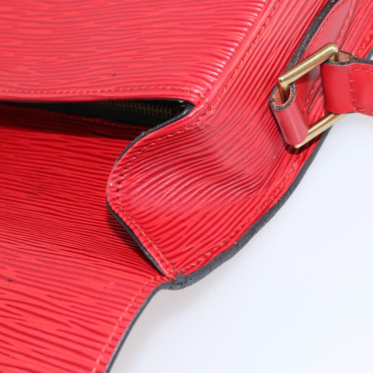 LOUIS VUITTON Epi Saint Cloud GM Shoulder Bag Red M52197 LV Auth BA8157