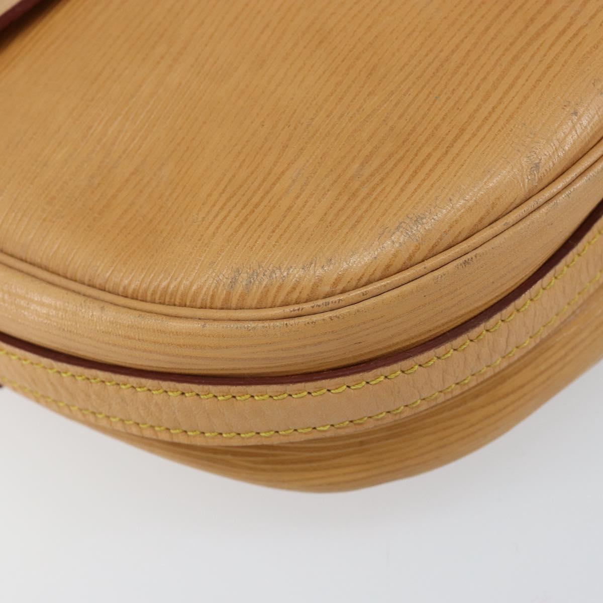 LOUIS VUITTON Epi Jeune Fille MM Shoulder Bag Beige M52156 LV Auth BA8158