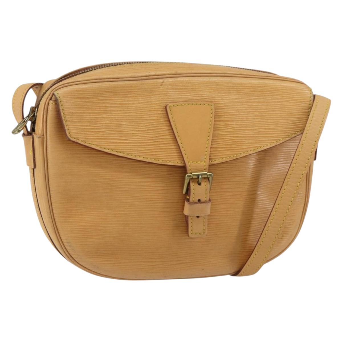 LOUIS VUITTON Epi Jeune Fille MM Shoulder Bag Beige M52156 LV Auth BA8158