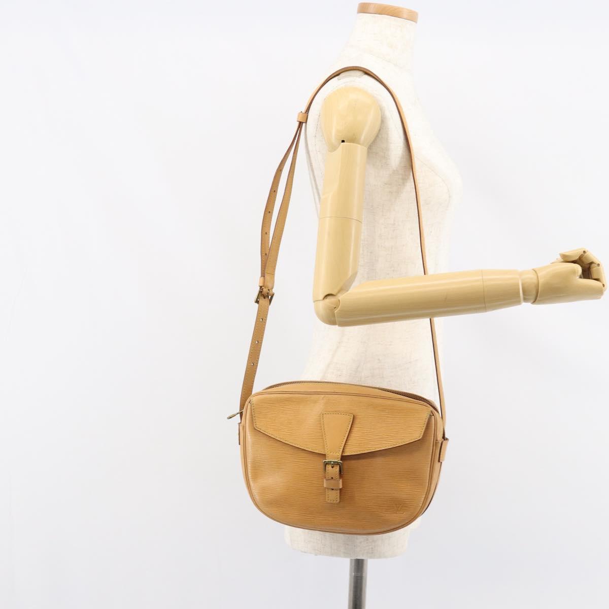 LOUIS VUITTON Epi Jeune Fille MM Shoulder Bag Beige M52156 LV Auth BA8158