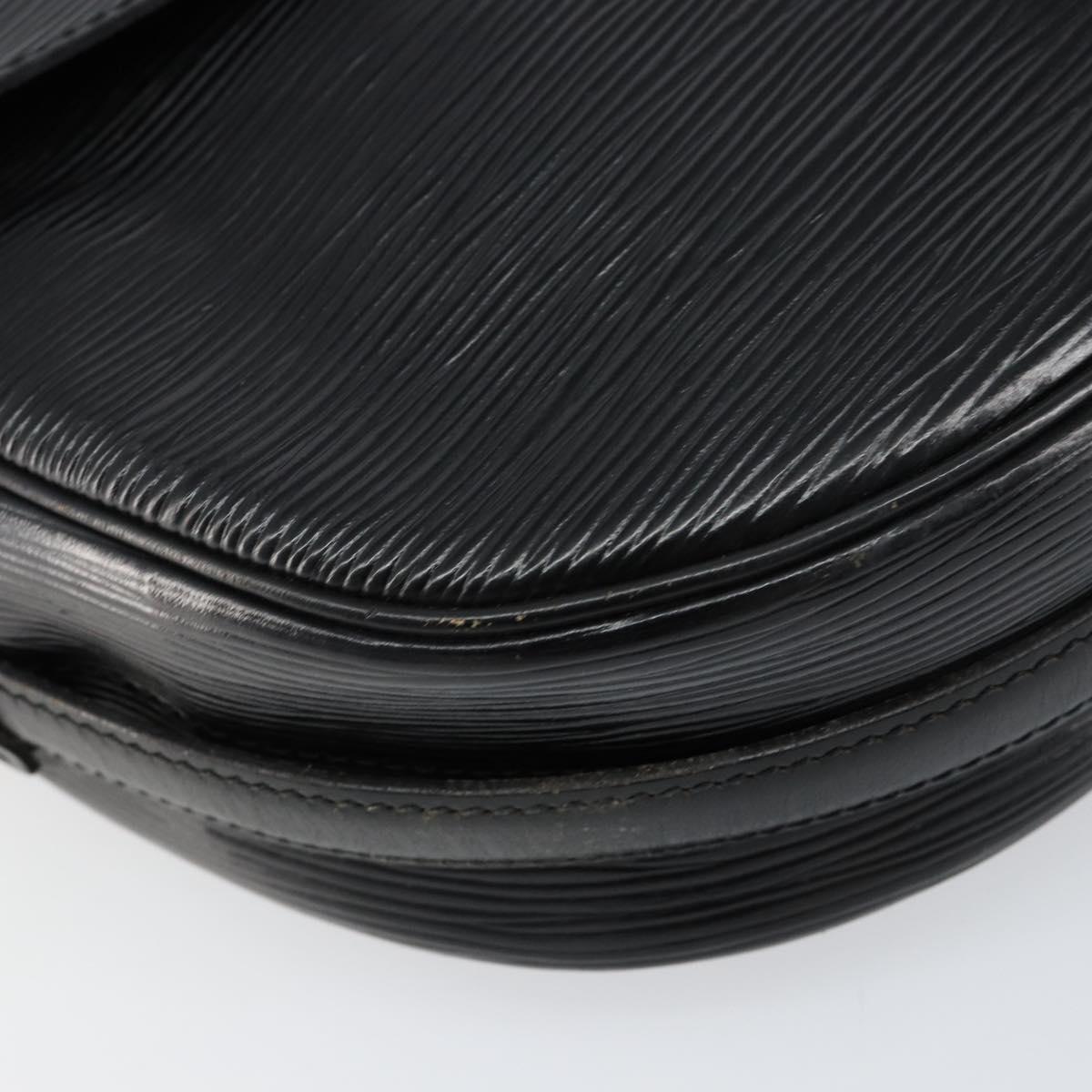 LOUIS VUITTON Epi Jeune Fille MM Shoulder Bag Black M52152 LV Auth BA8159