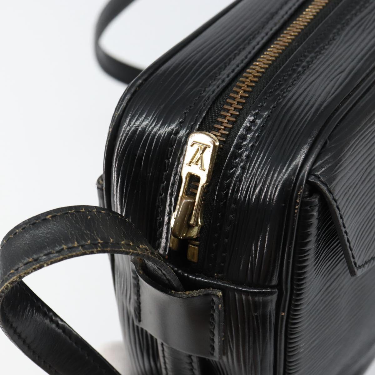 LOUIS VUITTON Epi Jeune Fille MM Shoulder Bag Black M52152 LV Auth BA8159