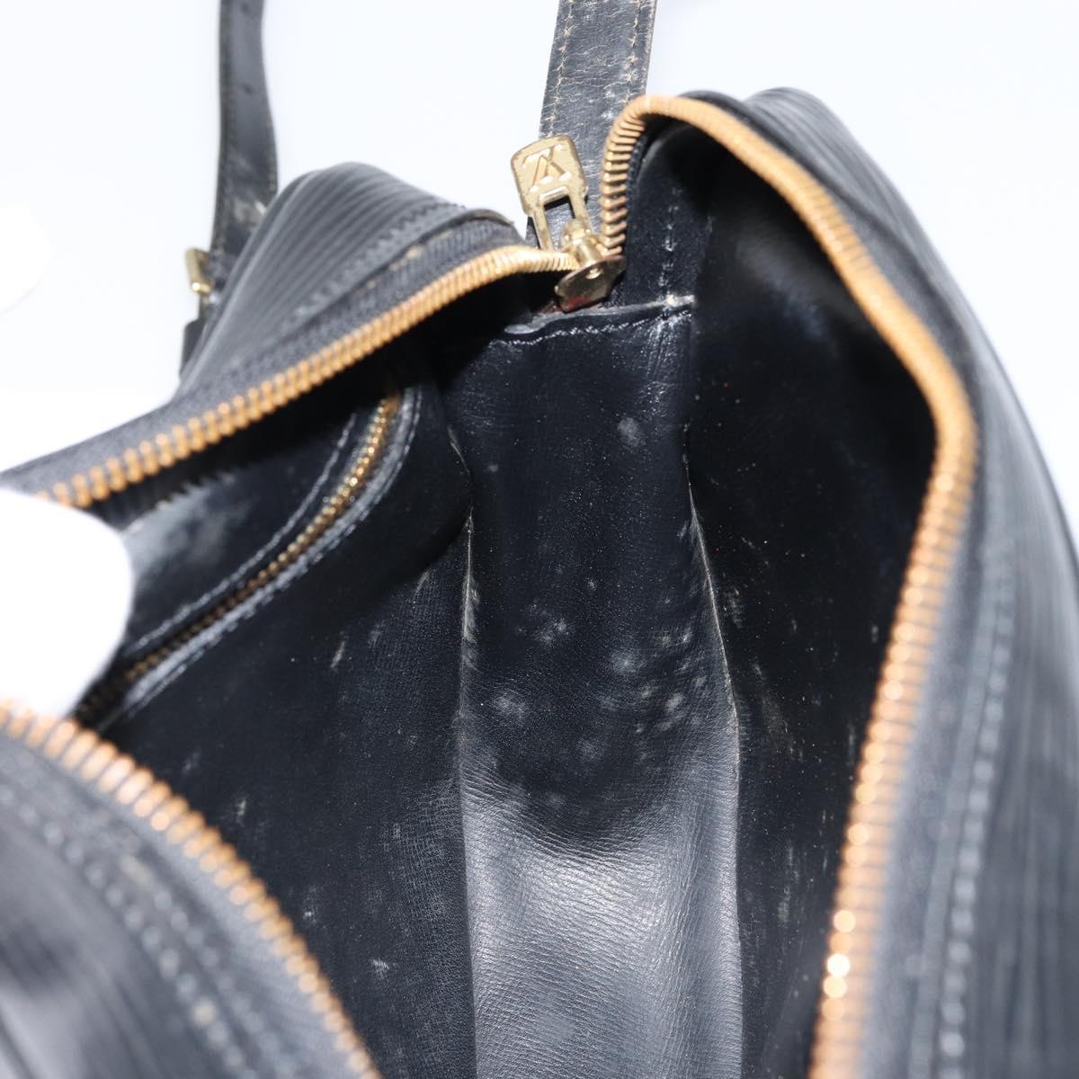 LOUIS VUITTON Epi Jeune Fille MM Shoulder Bag Black M52152 LV Auth BA8159