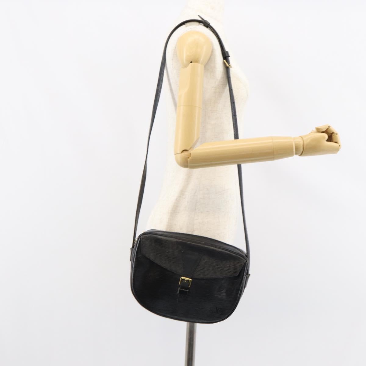 LOUIS VUITTON Epi Jeune Fille MM Shoulder Bag Black M52152 LV Auth BA8159