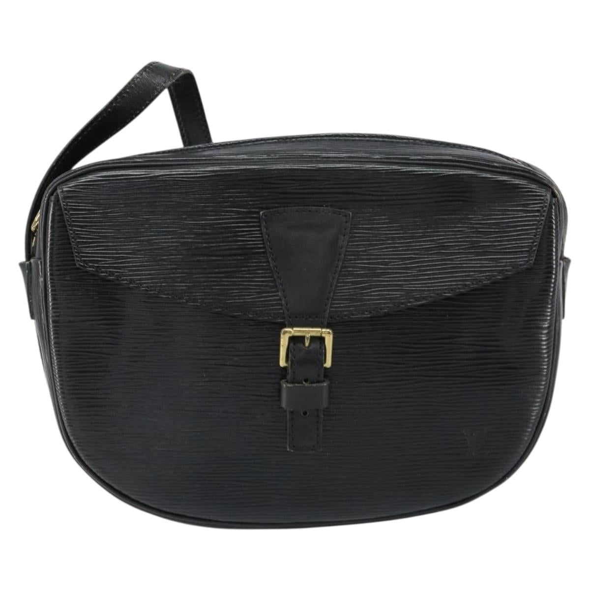 LOUIS VUITTON Epi Jeune Fille MM Shoulder Bag Black M52152 LV Auth BA8159