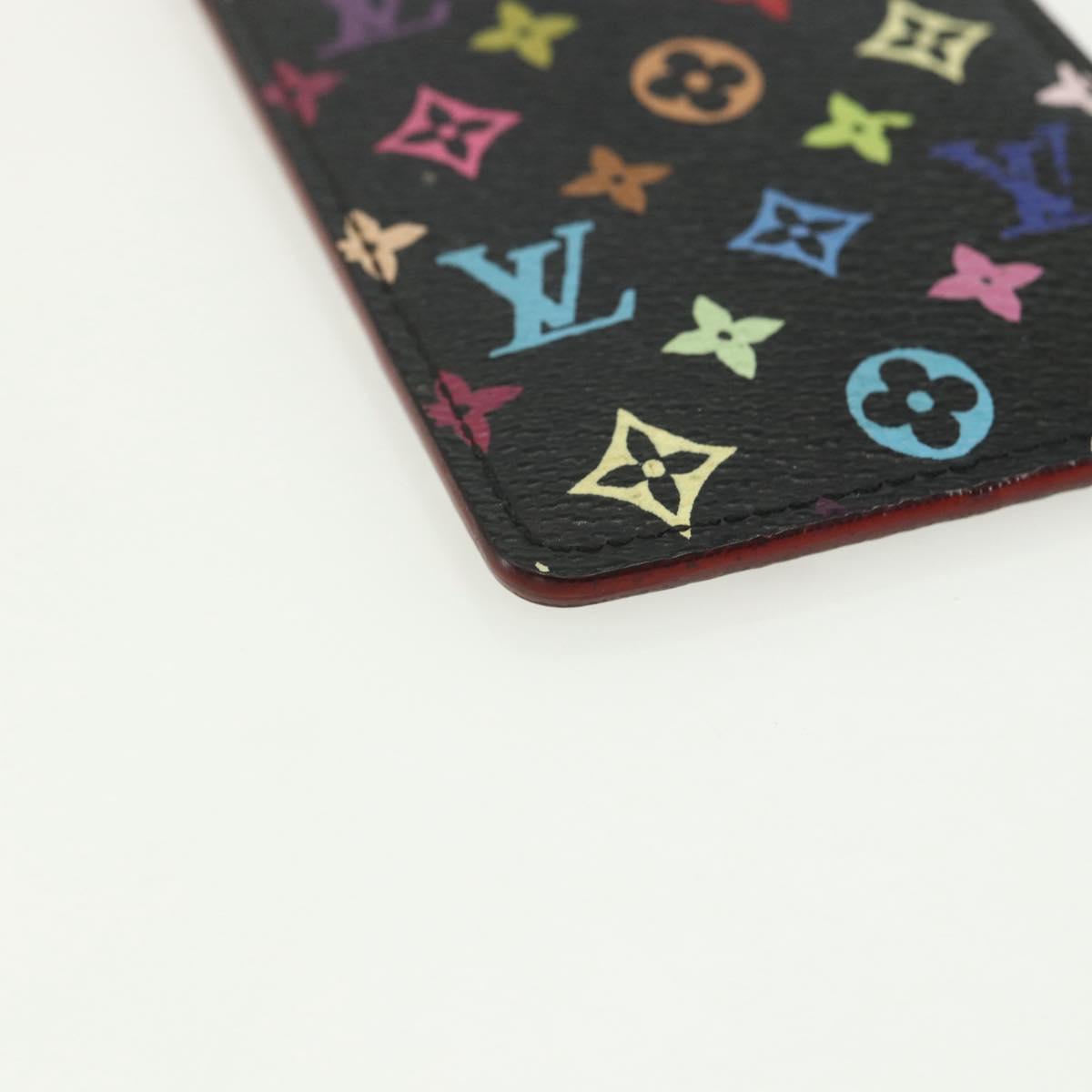 LOUIS VUITTON Monogram Multicolor Etui Hand Mirror Black M92650 LV Auth BA8161