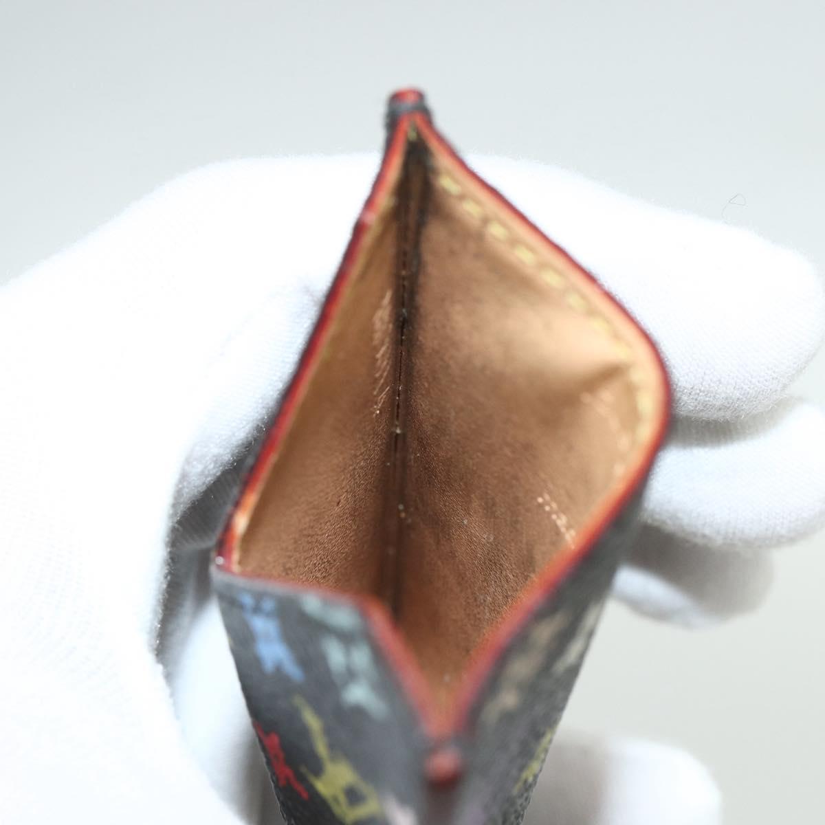 LOUIS VUITTON Monogram Multicolor Etui Hand Mirror Black M92650 LV Auth BA8161