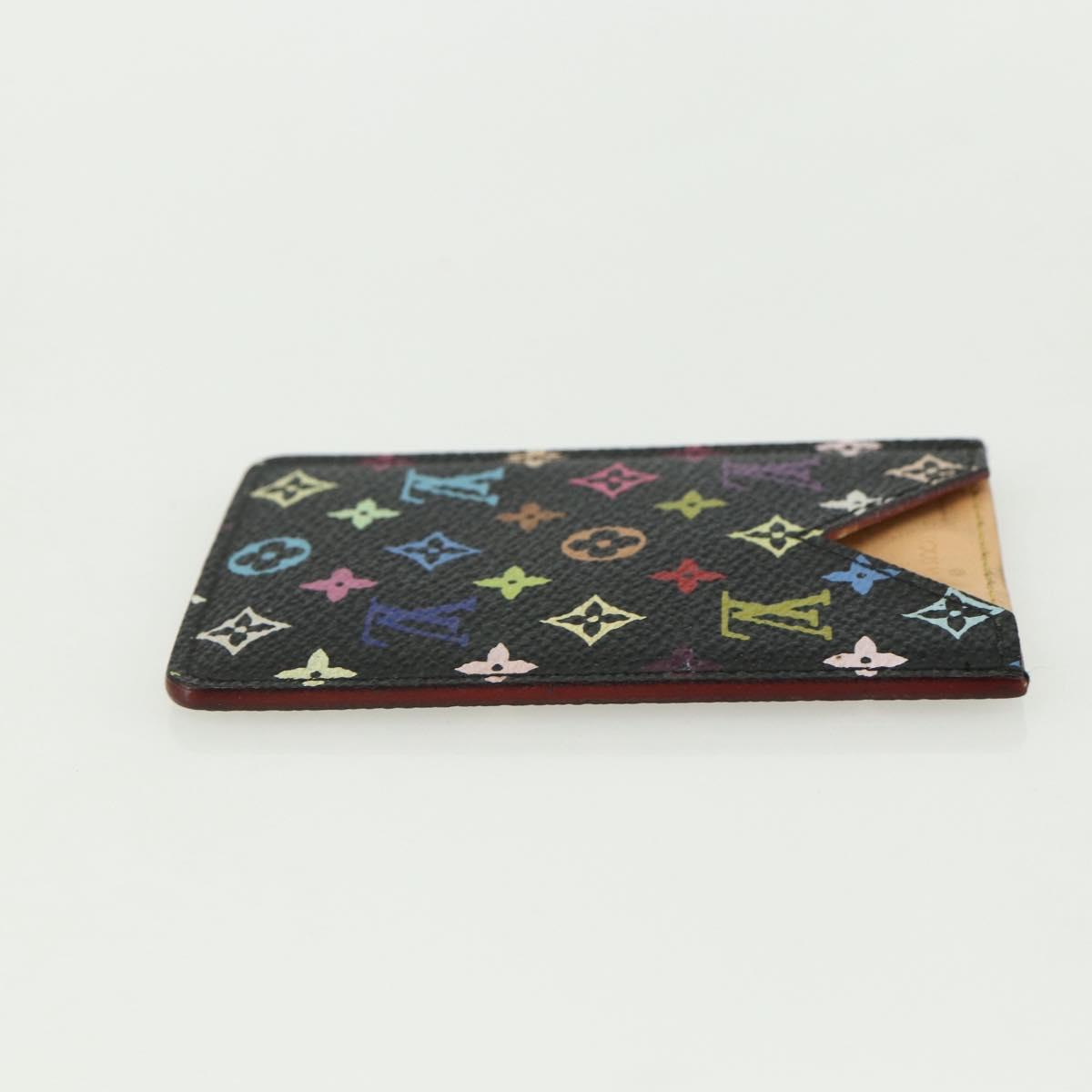 LOUIS VUITTON Monogram Multicolor Etui Hand Mirror Black M92650 LV Auth BA8161