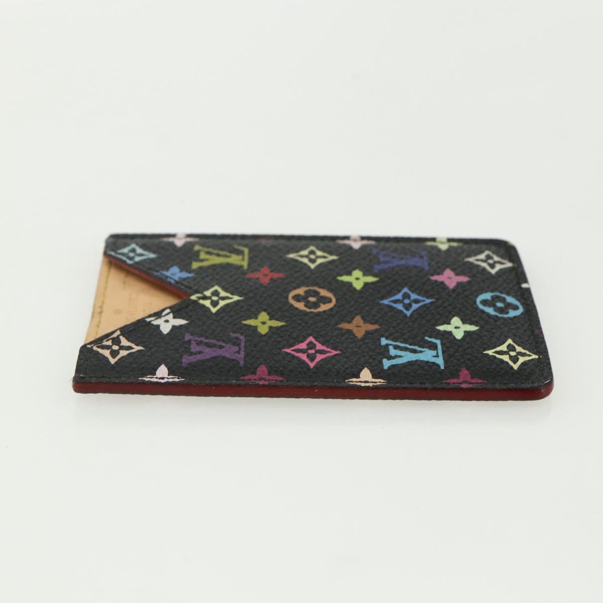 LOUIS VUITTON Monogram Multicolor Etui Hand Mirror Black M92650 LV Auth BA8161