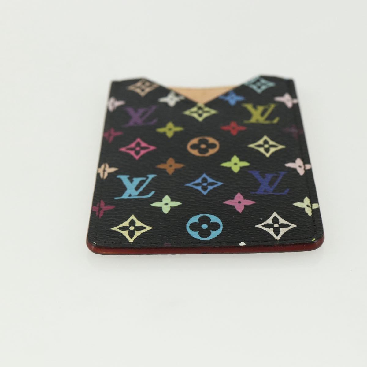 LOUIS VUITTON Monogram Multicolor Etui Hand Mirror Black M92650 LV Auth BA8161