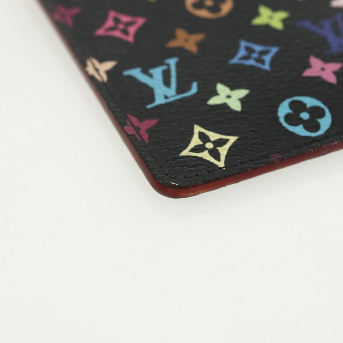 LOUIS VUITTON Monogram Multicolor Etui Hand Mirror Black M92650 LV Auth BA8161