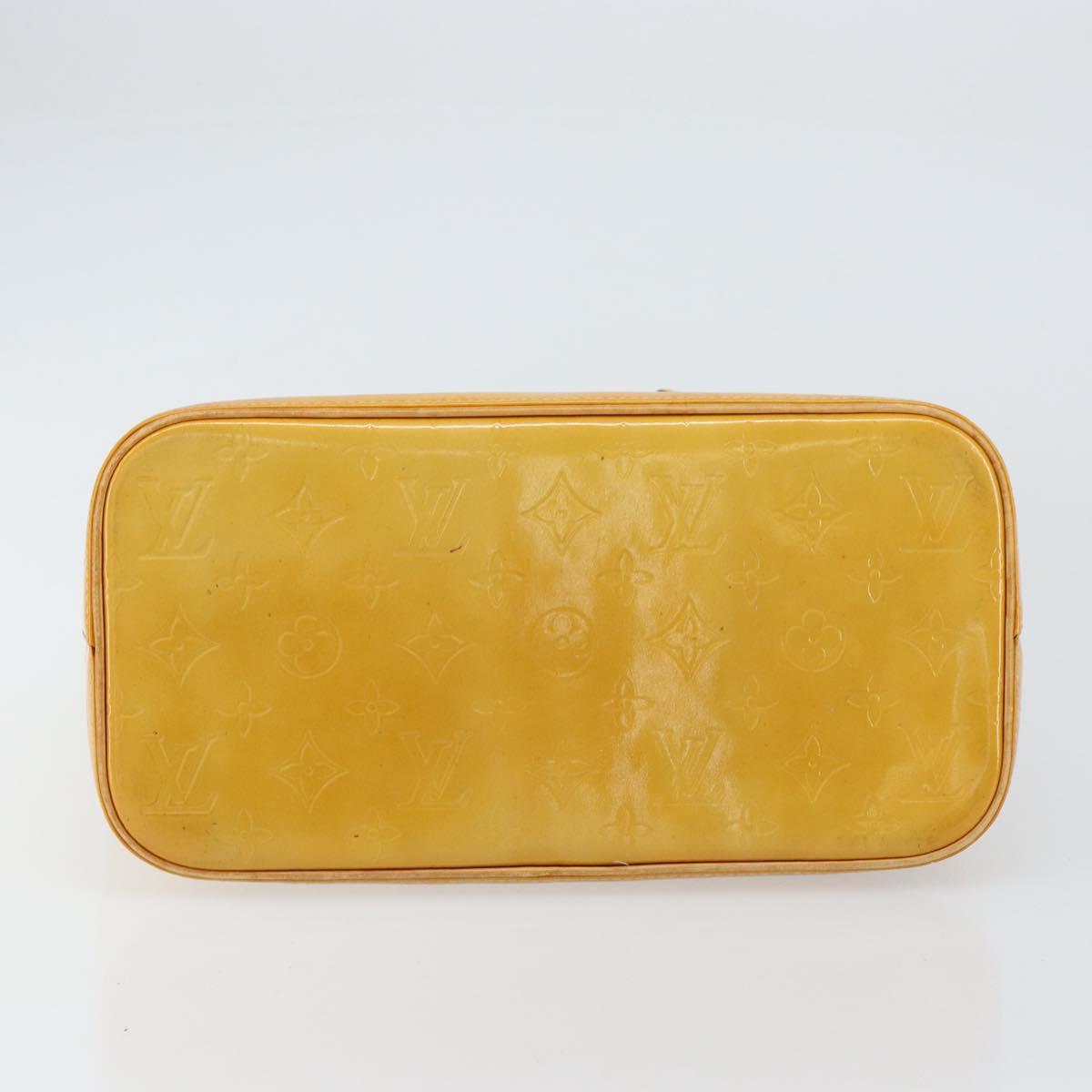 LOUIS VUITTON Monogram Vernis Houston Hand Bag Beige M91004 LV Auth BA8162