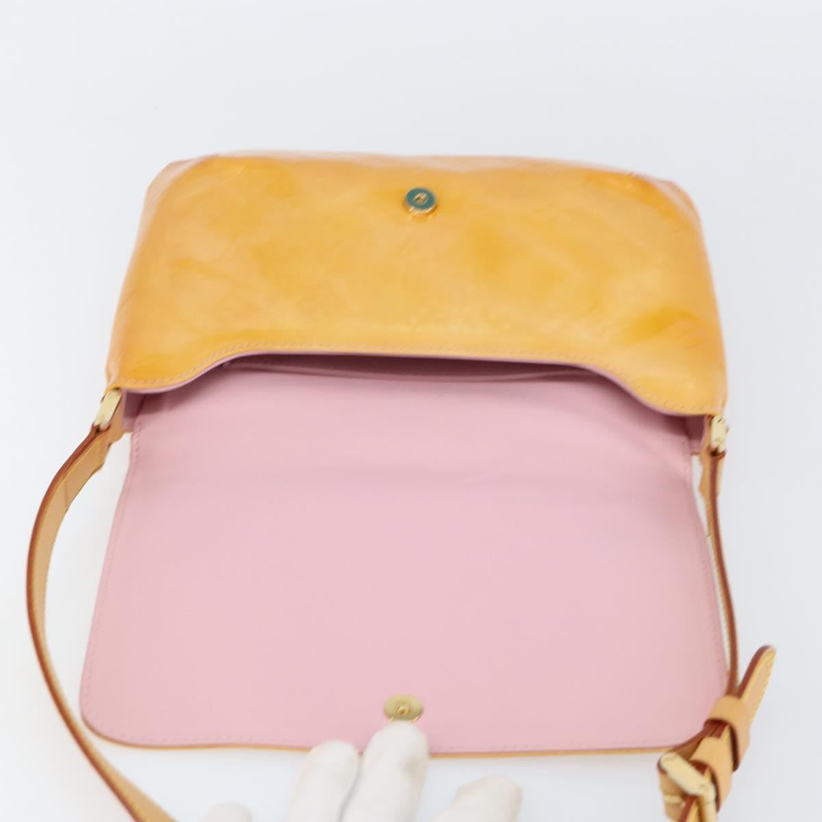 LOUIS VUITTON Vernis Thompson Street Bag Marshmallow Pink M91070 LV Auth BA8165