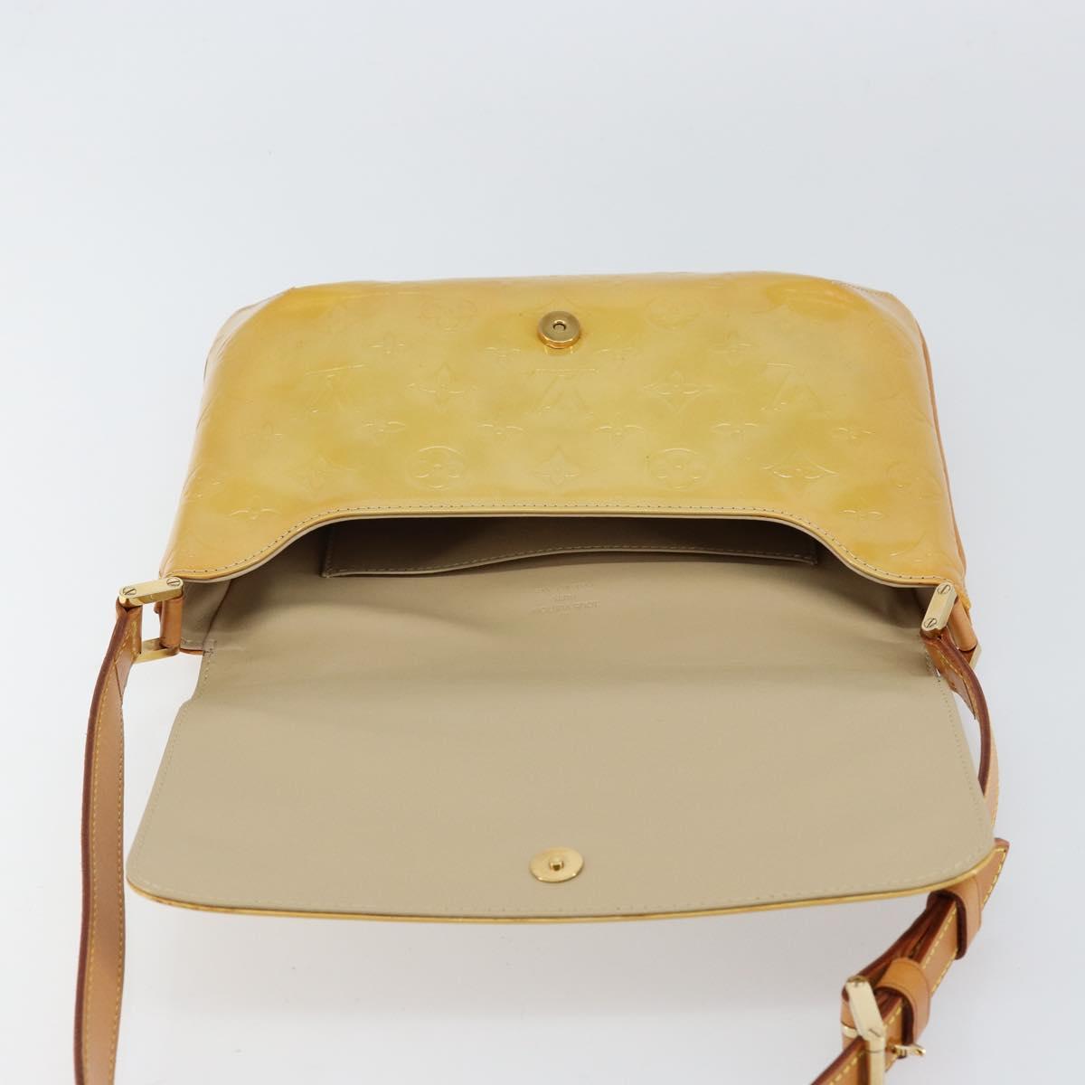 LOUIS VUITTON Monogram Vernis Thompson Street Bag Beige M91301 LV Auth BA8166