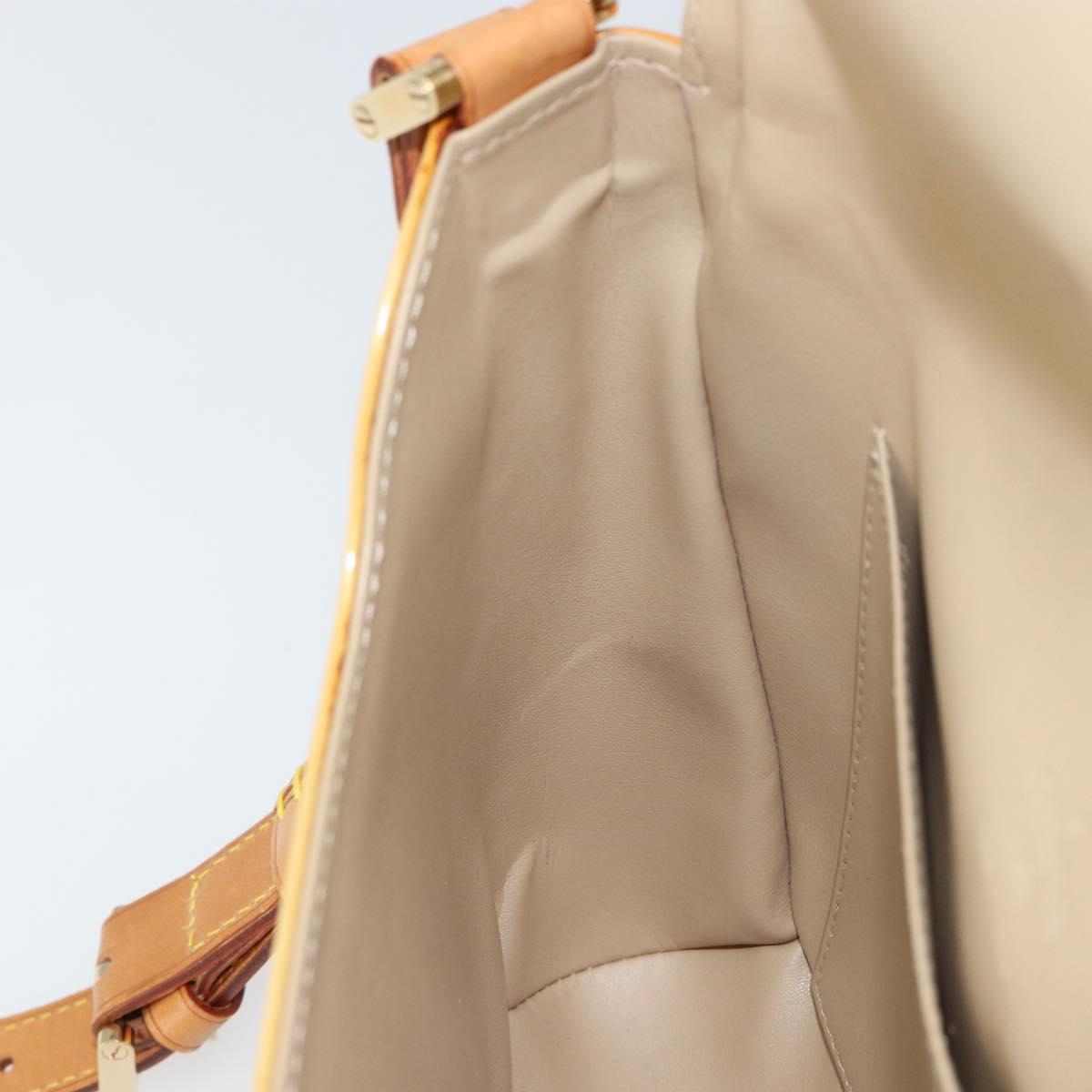 LOUIS VUITTON Monogram Vernis Thompson Street Bag Beige M91301 LV Auth BA8166