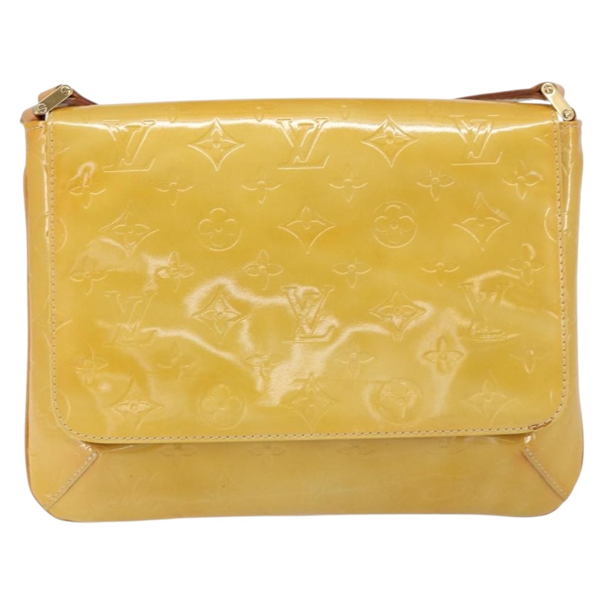 LOUIS VUITTON Monogram Vernis Thompson Street Bag Beige M91301 LV Auth BA8166